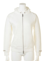 ビジュー付パーカー/ホワイト