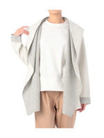 ビックフードフリル開き配色ジャケット/ネイビー(093)