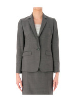 ピンストライプテーラードジャケット/グレー系(314)