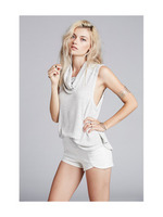 フード付きミックスカラートップス/アイボリー(004)