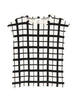 フクレチェックカットソー/ブラック(219)