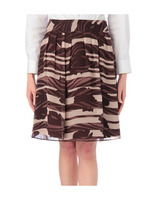 フラワーカモフラスカート/ブラウン系(142)