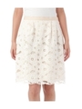 フラワーレースAラインスカート/ホワイト(003)