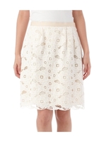 フラワーレースAラインスカート/ホワイト(003)