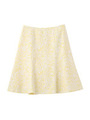 フラワーレース風ジャカードスカート/イエロー(432)