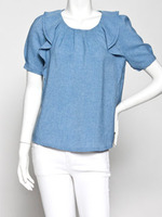 フリルプルオーバーブラウス/BLU