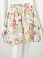 ペイントフラワー　　　ギャザースカート/BU
