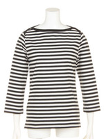 ボーダーボートネックT/オフホワイト