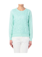 ボタニカルレースニット/ライトグリーン(021)