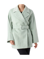 ボリュームカラーシャギーコート/グリーン系(021)