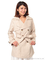 ミドルトレンチコート/ベージュ