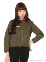 ミリタリージップブルゾン/Navy