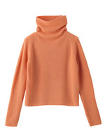 ラインデザインタートルニットプルオーバー/パープル系(681)