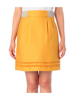 ラメウエスト ティアードスカート/イエロー系(032)