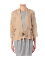 リボン付きショールカーディガン/ベージュ系(052)