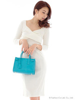 リンクルカットワンピース/ネイビー