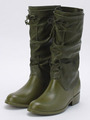 レースアップレインブーツ/カーキ