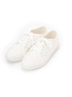 レース貼りスニーカー/ブラック(119)