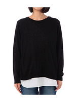 レイヤード風バックシャンニット/ライトベージュ(051)