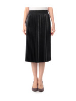 レザー調プリーツスカート/ネイビー(093)