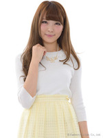 レトロハイネックレディートップス/ブルー