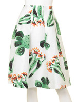 レトロプリントスカート/ホワイト