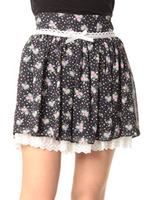 花柄リボン付SK/コン