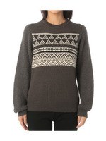 幾何学ジャカード×モヘヤ切り替えニット/レッド(062)