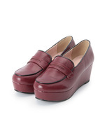 厚底ローファー/赤系(062)