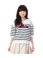 刺繍ロゴ裏毛プルオーバー/ネイビー(393)