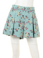 小花プリントタックショートパンツ/ミント