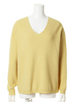 片畦ニットプルオーバー/YEL