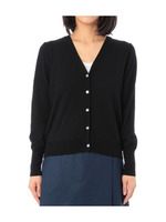 Vネックニットカーディガン/ブラック(019)