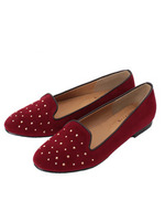 スタッズオペラシューズ/レッド系(064)
