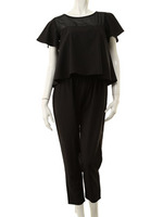 【Ginaコラボ】シースルーフレアオールインワン/ブラック