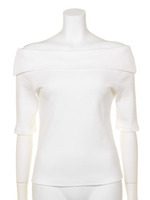 オフショルカットソー/ホワイト