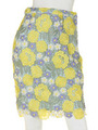 カラフルケミカルレーススカート/YEL