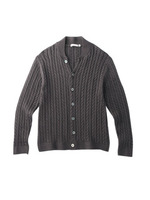 ケーブル編みカーディガン/グレー(012)