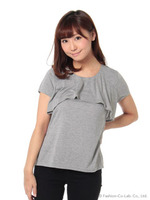フリル切替T/グレー