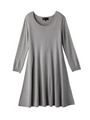 [L]シルク混サーキュラーニットワンピース/グレー系(013)