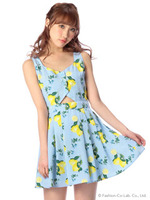 【Tralala】シチリアレモンワンピ/ブール