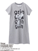 【X-girl × SNOOPY】SNOOPY SWEAT DRESS/ASH