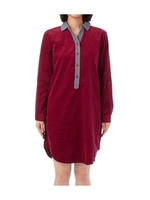 コーデュロイシャツワンピース/ラズベリーピンク(073)