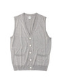 シルク/コットン/ビスコースベスト/ライトグレー(011)
