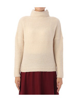 タートルネックブークレーニット/ピンクゴールド(005)