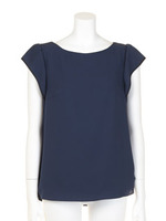 バックデザインブラウス/ネイビー