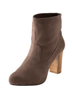 ラウンドトゥショートブーツ/ブラウン系(052)