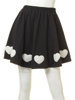 CANDY HEART WEAT SKIRT/CHARCOAL