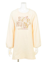 「ママ：モコモコ袖あったかカットソー」（オフホワイト）LLサイズ/オフホワイト