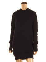 ソフトジャージーボアスウェットパーカー/ネイビー